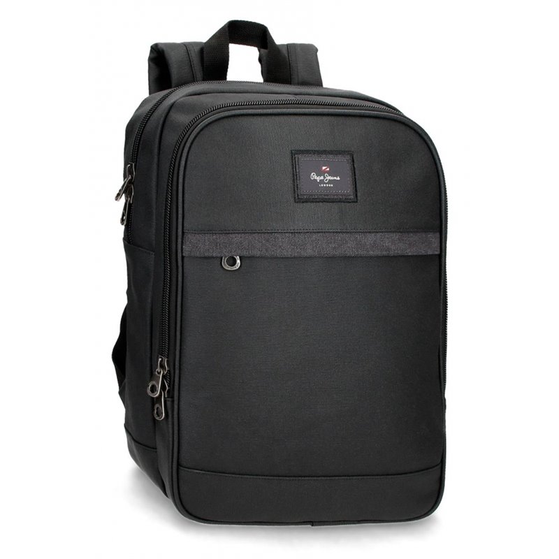 Mochila Portaordenador Pepe Jeans Court 15,6´´ dos compartimentos Negro