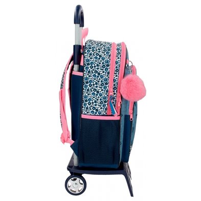 Mochila Escolar Minnie Make it Rain bows 42cm dos compartimentos con carro