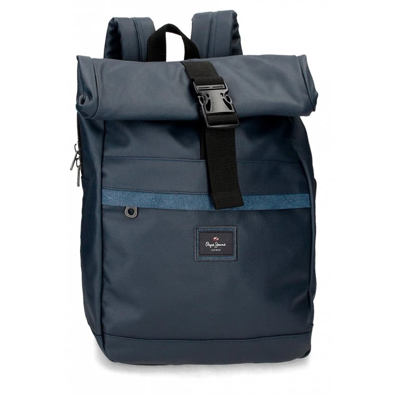 Mochila con solapa Pepe Jeans Court azul marino para portátil 15,6´´