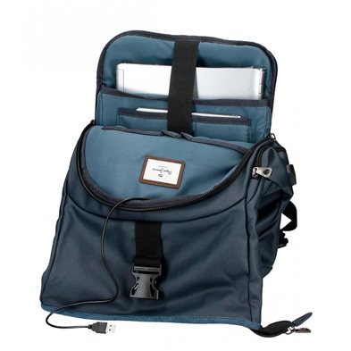 Mochila con solapa Pepe Jeans Court azul marino para portátil 15,6´´