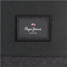 Mochila con solapa Pepe Jeans Court negro para portátil 15,6´´