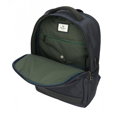 Mochila para portátil 15,6´´ Pepe Jeans Green Bay tres Compartimentos