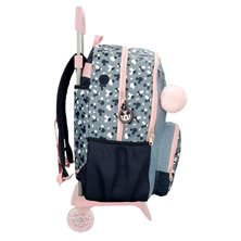 Mochila 44cm Doble Compartimento Mickey Denim con carro