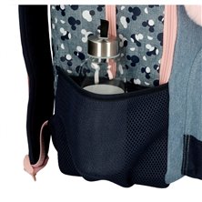Mochila 44cm Doble Compartimento Mickey Denim con carro