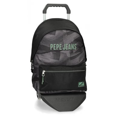 Mochila portaordenador Pepe Jeans Davis dos compartimentos con carro