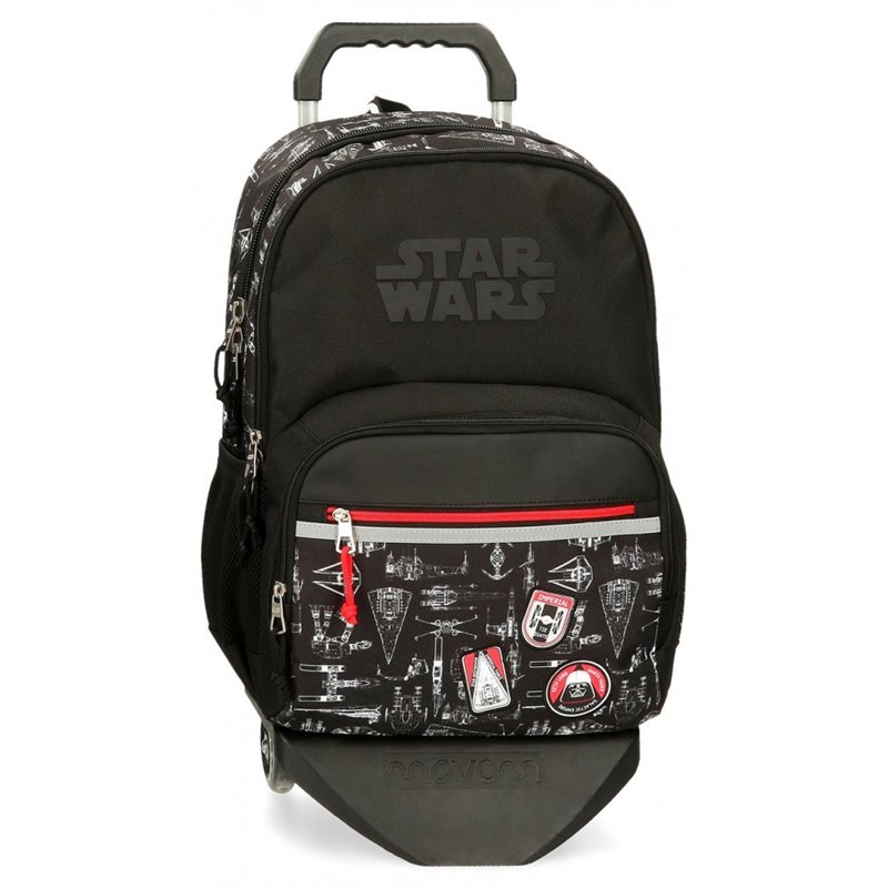 Mochila escolar Star Wars Space mission Doble Compartimento con carro