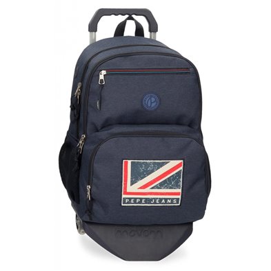 Mochila Pepe Jeans Aidan 46cm con carro dos compartimentos