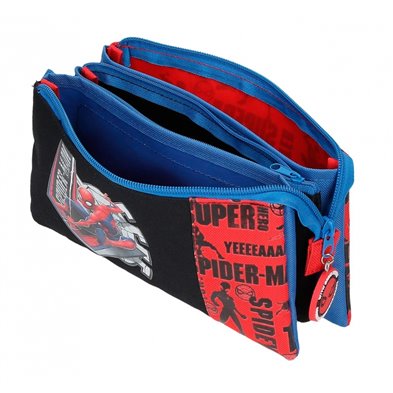 Estuche Spiderman Great Power Tres Compartimentos