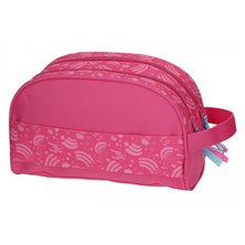 Neceser Movom Glitter Rainbow Doble Compartimento Adaptable