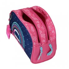 Neceser Movom Glitter Rainbow Doble Compartimento Adaptable