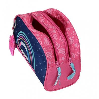 Neceser Movom Glitter Rainbow Doble Compartimento Adaptable