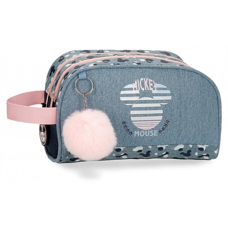 Neceser Doble Compartimento Mickey Denim
