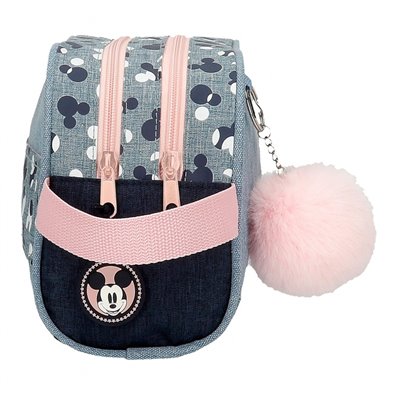 Neceser Doble Compartimento Mickey Denim