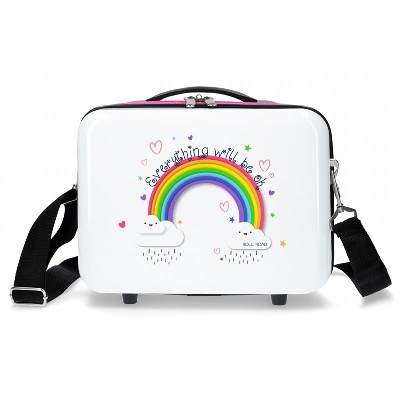 Neceser ABS Arcoiris Everything OK Blanco