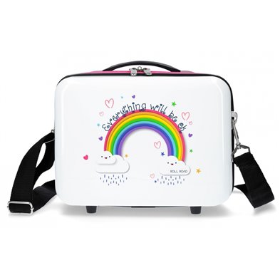 Neceser ABS Arcoiris Everything OK Blanco
