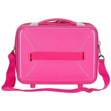 Neceser ABS Movom Arcoiris Always Smile adaptable a trolley Rosa