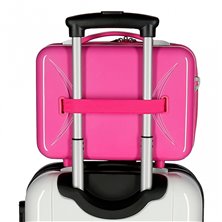 Neceser ABS Movom Arcoiris Always Smile adaptable a trolley Rosa