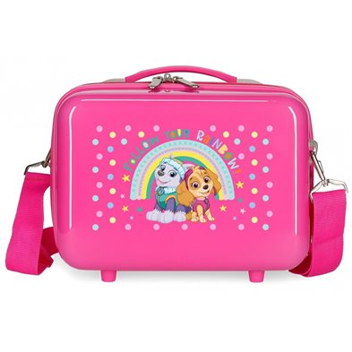 Neceser ABS Patrulla Canina Follow your rainbow Adaptable Fucsia