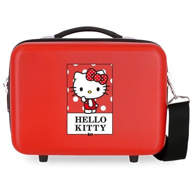 Neceser ABS Bow of Hello Kitty adaptable a trolley Roja