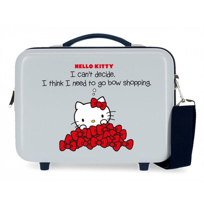 Neceser ABS Bow of Hello Kitty adaptable a trolley Azul