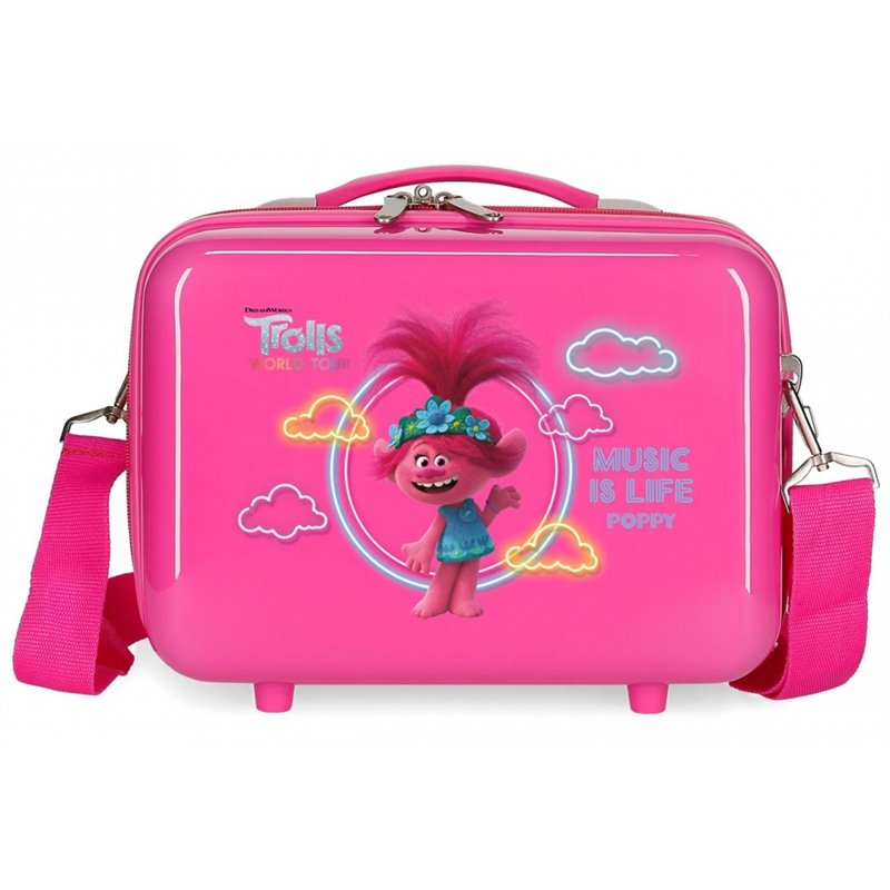 Neceser ABS Trolls Music is Life Adaptable Fucsia