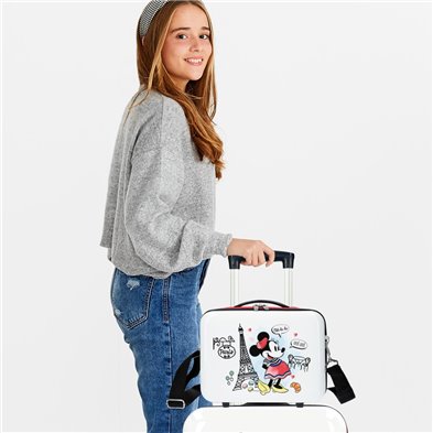 Neceser ABS Minnie Paris Adaptable Rojo