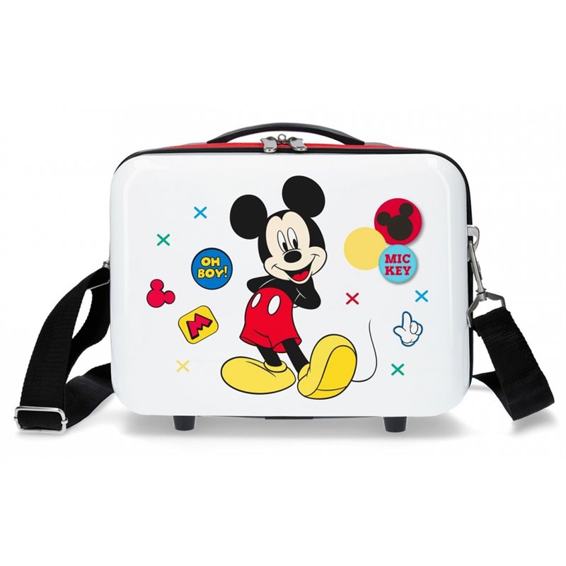 Neceser adaptable a trolley Mickey Enjoy the Day Oh Boy Blanco