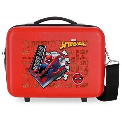 Neceser ABS Spiderman Great Power Adaptable Rojo