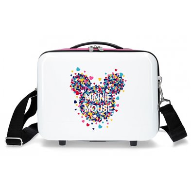 Neceser ABS Minnie Magic corazones adaptable a trolley fucsia