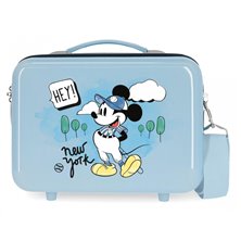 Neceser ABS Let´s Travel Mickey New York Adaptable Azul claro