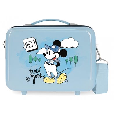 Neceser ABS Let´s Travel Mickey New York Adaptable Azul claro