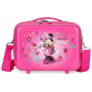 Neceser ABS Enjoy Minnie Heart Adaptable Fucsia