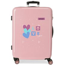 Maleta mediana Enso Love Vibes rígida 68cm nude