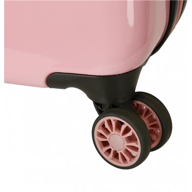 Maleta mediana Enso Love Vibes rígida 68cm nude