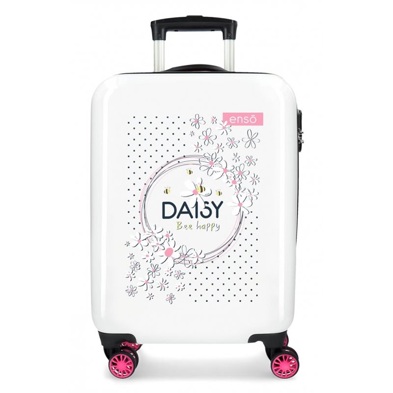 Maleta de Cabina Enso Daisy Blanco rígida 55cm