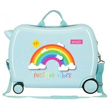 Maleta Infantil ENSO Arcoiris Positive Vives con 2 ruedas multidireccionales