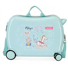 Maleta infantil 2 ruedas multidireccionales Enso Magic Unicorn Turquesa