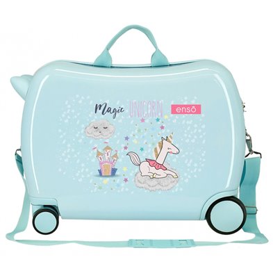 Maleta infantil 2 ruedas multidireccionales Enso Magic Unicorn Turquesa