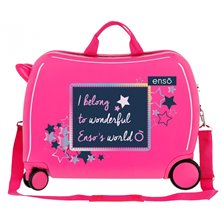 Maleta Infantil Enso Make a Wish Fucsia 2 ruedas multidireccionales