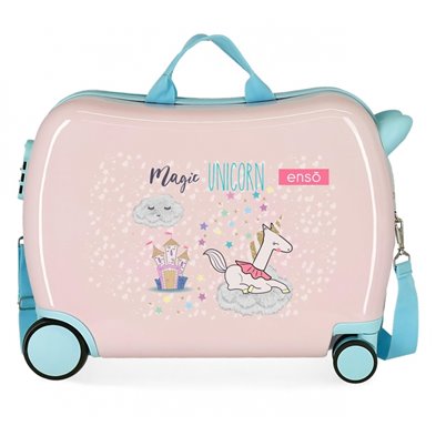 Maleta infantil 2 ruedas multidireccionales Enso Magic Unicorn Rosa