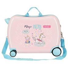Maleta infantil 2 ruedas multidireccionales Enso Magic Unicorn Rosa