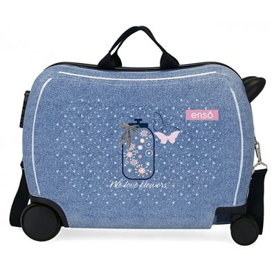 Maleta infantil 2 ruedas multidireccionales Enso We Love Flowers