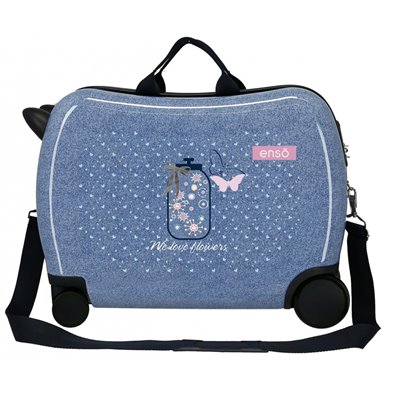 Maleta infantil 2 ruedas multidireccionales Enso We Love Flowers