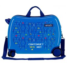Maleta Infantil Enso Gamer 2 ruedas multidireccionales Azul