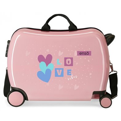 Maleta infantil 2 ruedas multidireccionales Enso Love Vibes