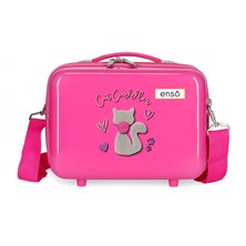 Neceser ABS Enso Cat Cuddler Adaptable Fucsia
