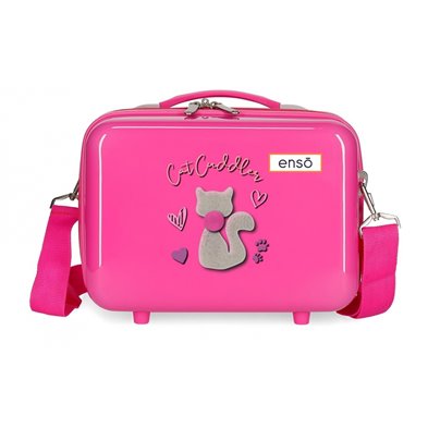 Neceser ABS Enso Cat Cuddler Adaptable Fucsia
