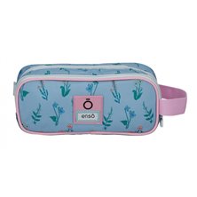 Estuche Enso We Love Flowers Triple Cremallera