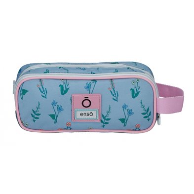 Estuche Enso We Love Flowers Triple Cremallera