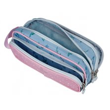 Estuche Enso We Love Flowers Triple Cremallera